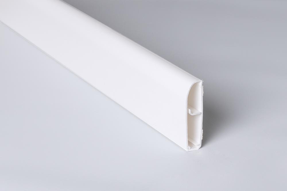 Plinthe pour goulotte de câbles Coverit 15 x 65 mm Blanc - Autocollante