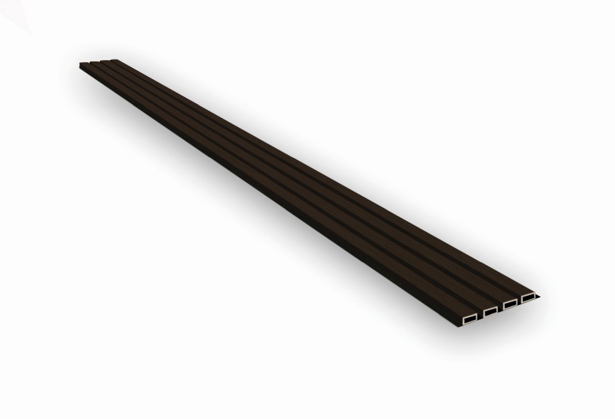 Panel de pared para exteriores de WPC - Marrón oscuro