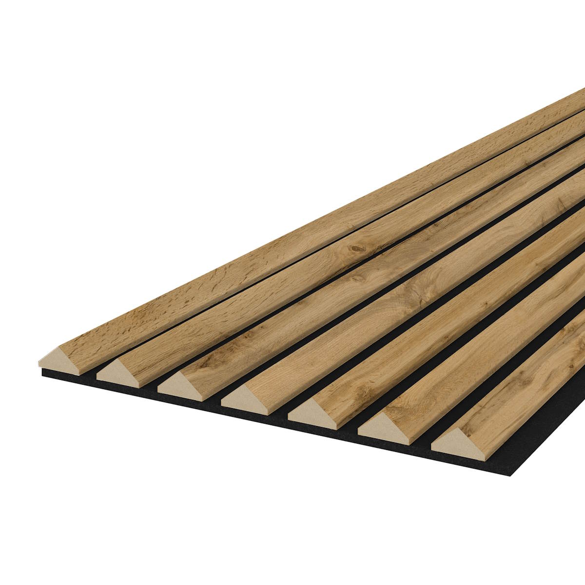 Panneau acoustique K2 2600 x 400 mm - Feutre acoustique noir - Wild Oak