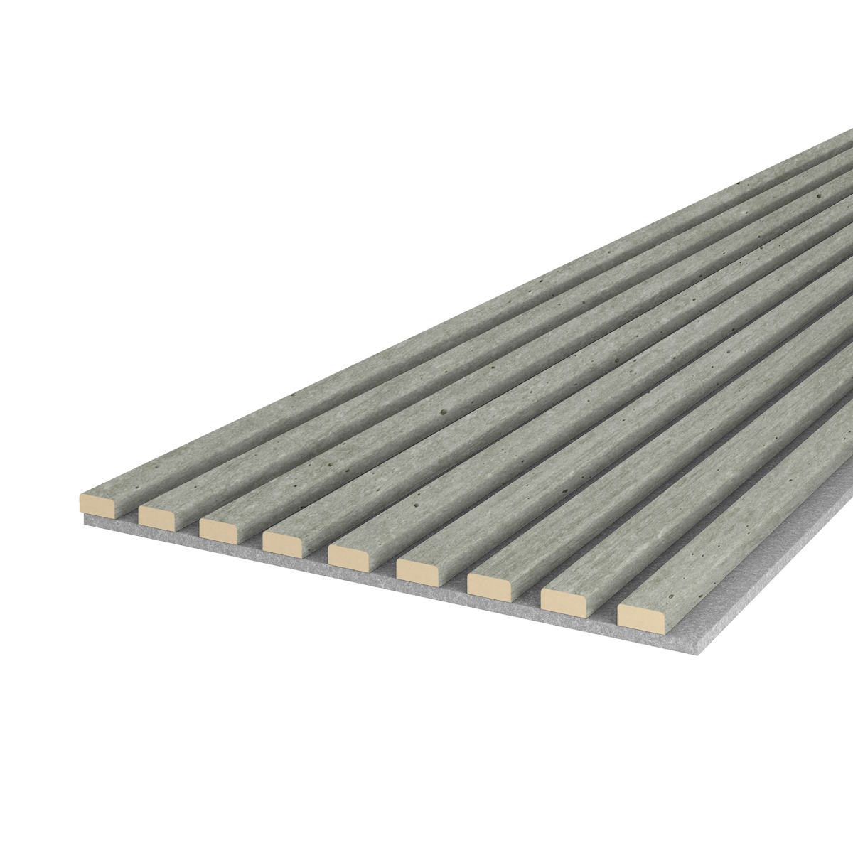 Panneau acoustique Acoustic+ Béton 3000 x 400 mm - Feutre acoustique gris