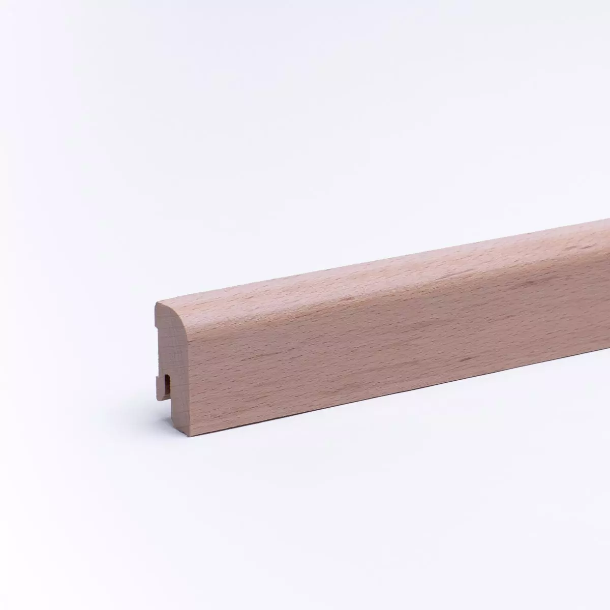 Massivholz-Sockelleiste 40 mm abgerundet - Buche gelackt