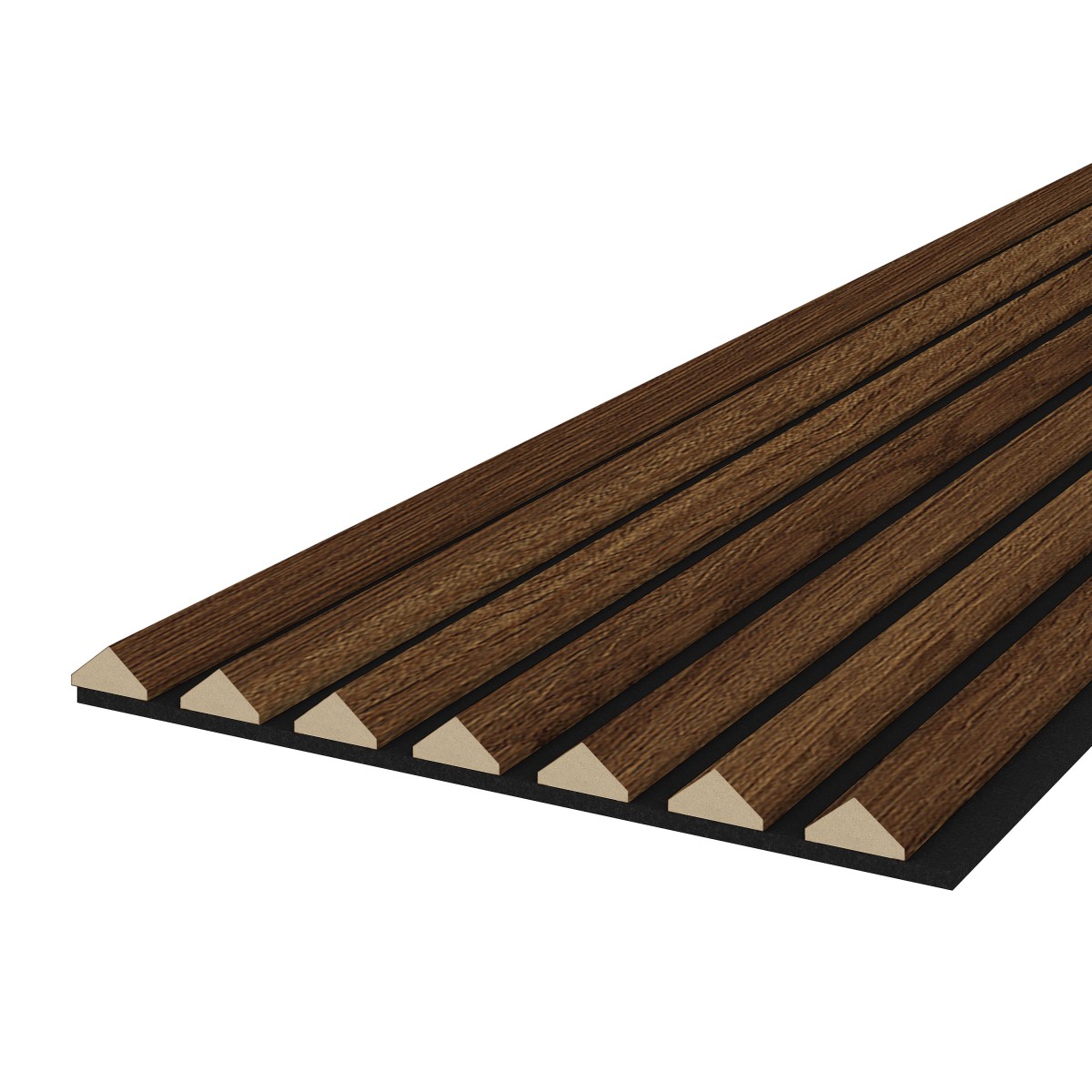 Panneau acoustique K2 2600 x 400 mm - Feutre acoustique noir - Dark Oak