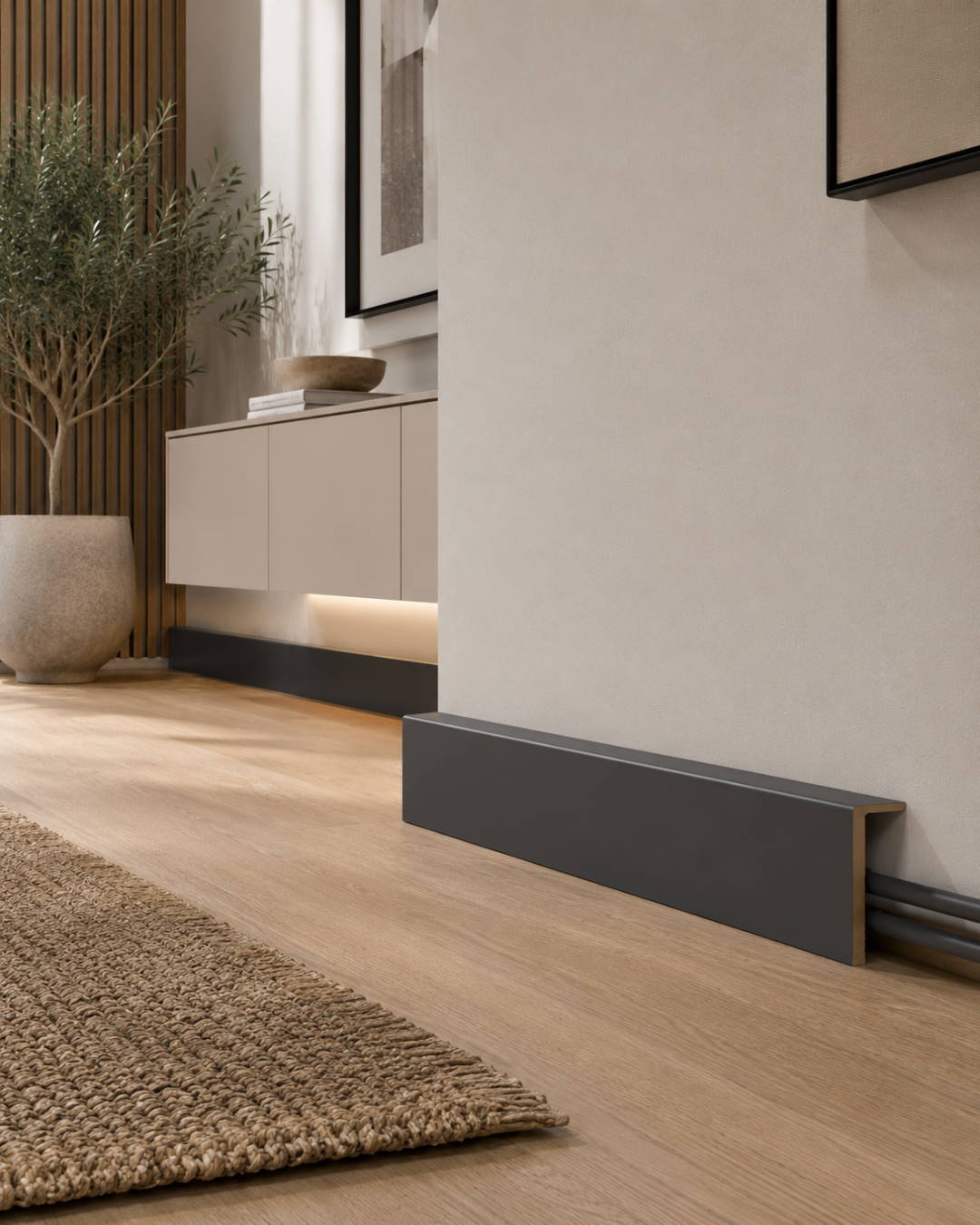 Copertura tubi del riscaldamento, battiscopa copritubi 120 mm – Antracite