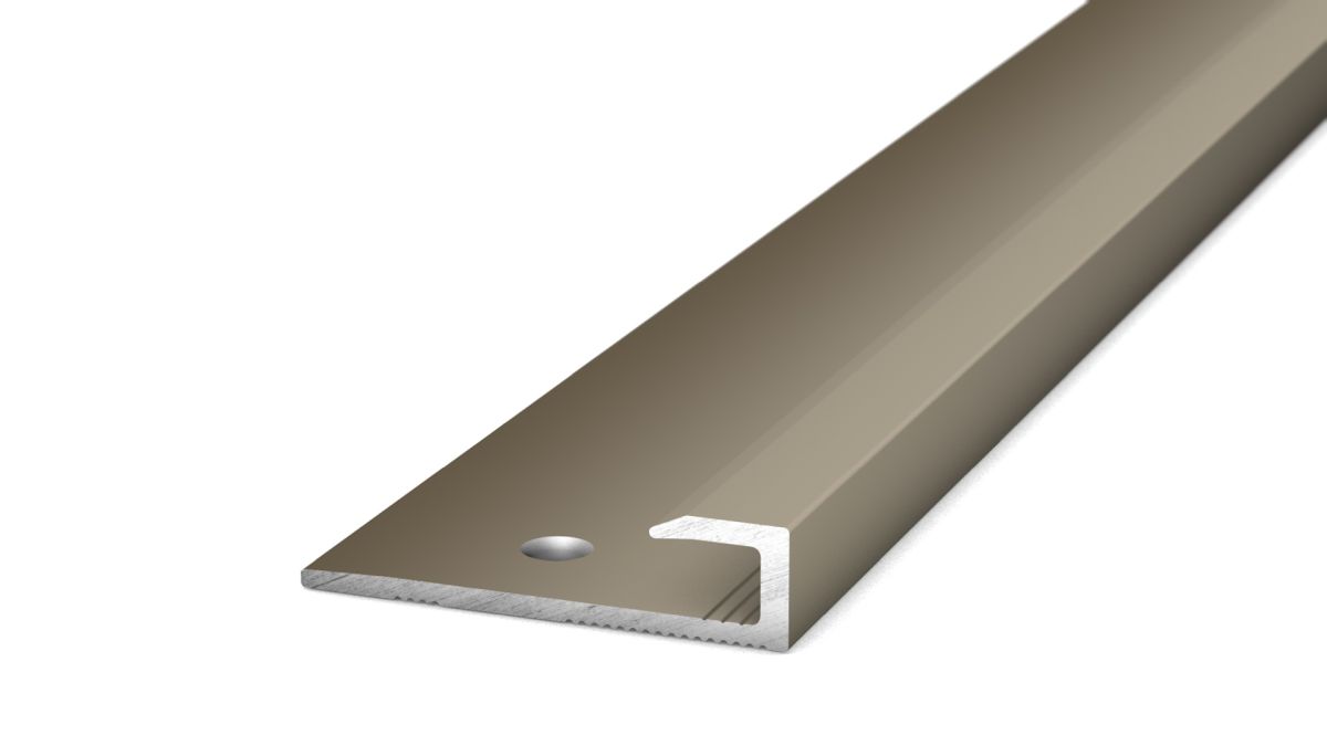 Prinz profilé à insertion 27 x 6,4 mm - N° 212 - Acier inoxydable mat - 250 cm