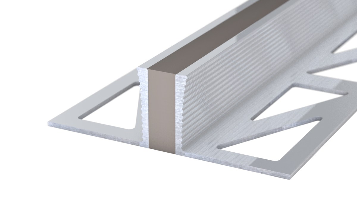Profilé aluminium pour joint de dilatation - joint EPDM - pour revêtement 15mm - Gris 2,5m