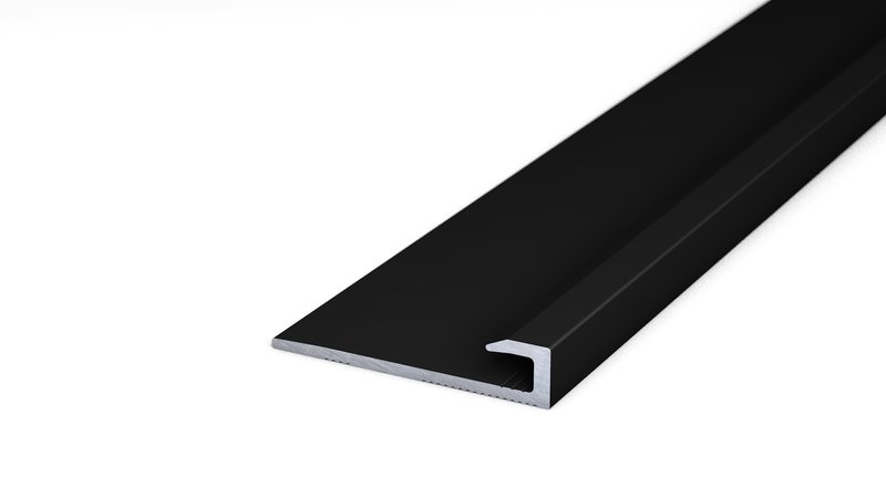 Profilé de finition en aluminium n° 211, 27 x 5,4 mm - Noir 270 cm