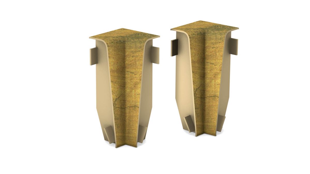 Prinz angles intérieurs pour MDF-sockeleiste 18 x 58 mm n° 809. - Aspen oak