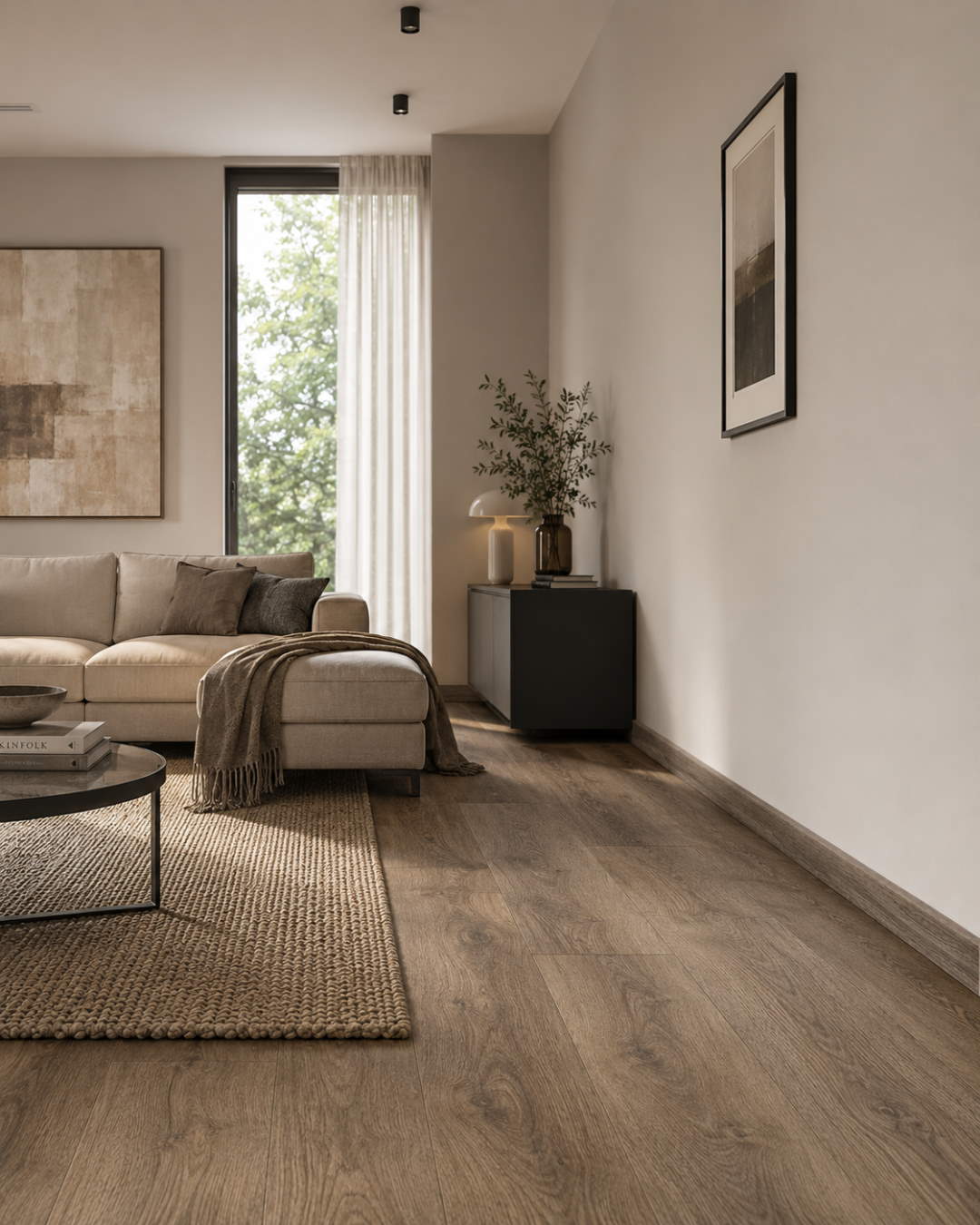 Rodapié con acabado tipo madera 60 mm, roble antik