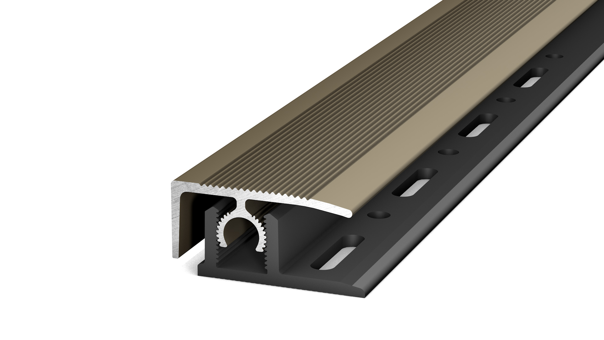 profil d'extrémité P300 acier inoxydable mat 1.00 m