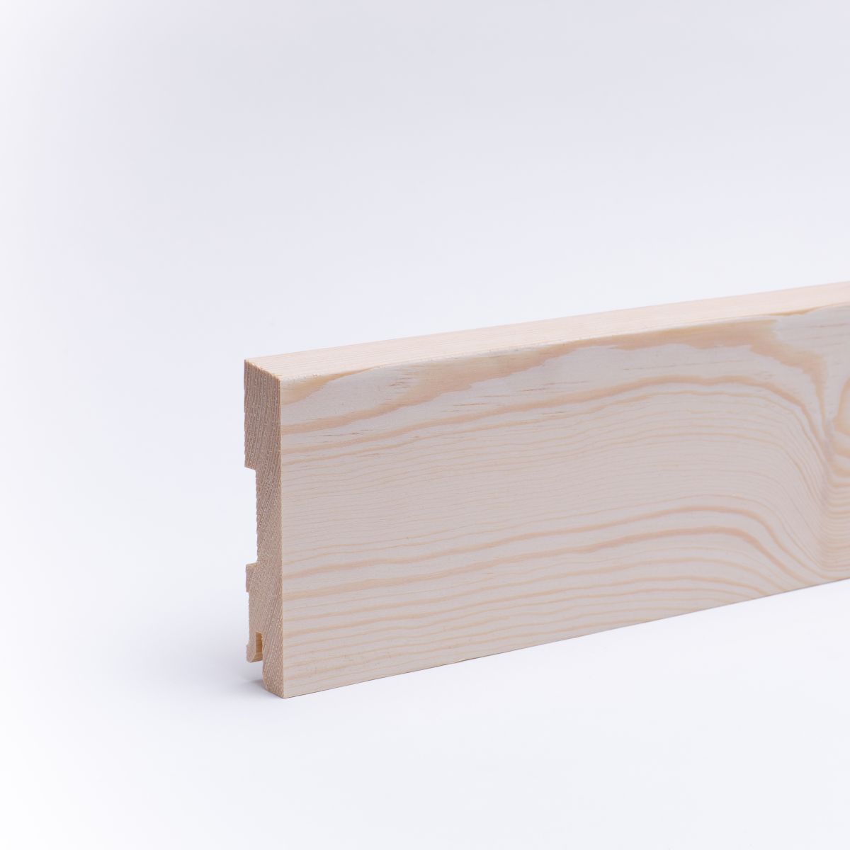 Plinthe en bois véritable avec à bord biseauté 100mm pin naturel