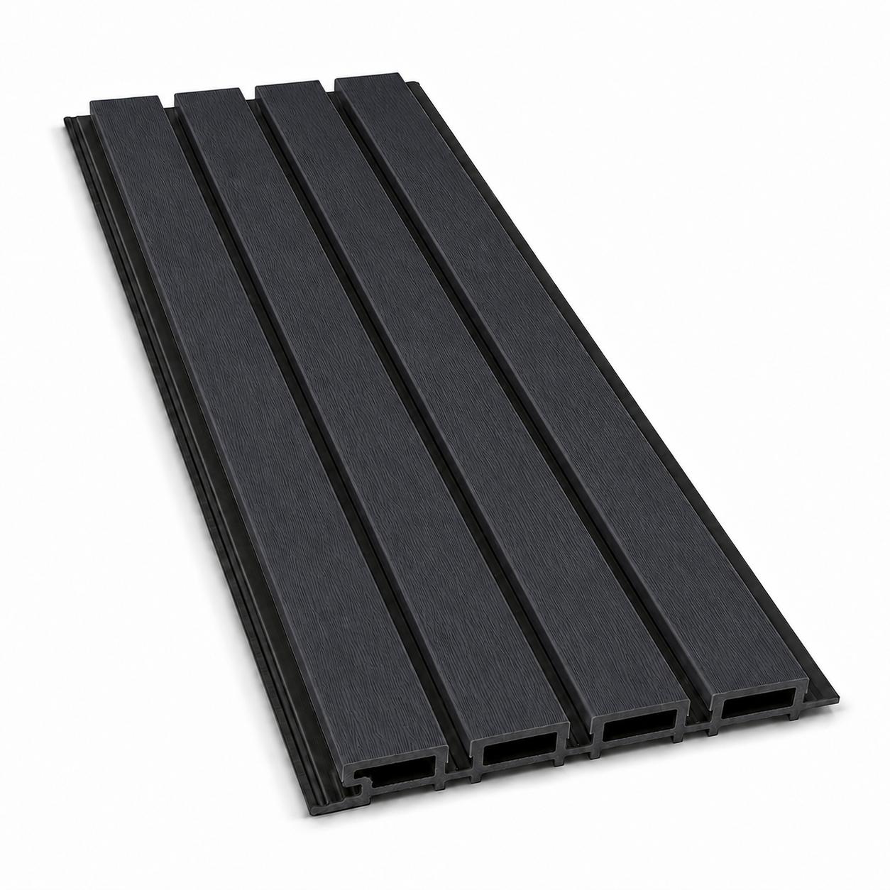 Panel de pared para exteriores de WPC - Antracita