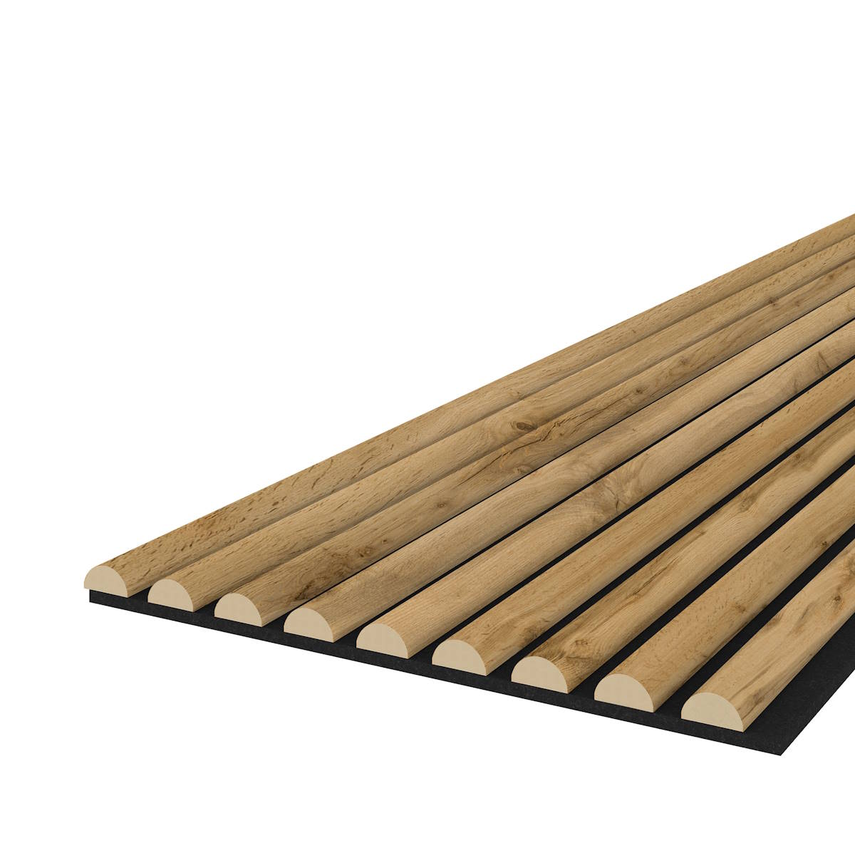 Akustikpaneel WAVE - Filzfarbe Schwarz 2600x400mm - verschiedene Farben