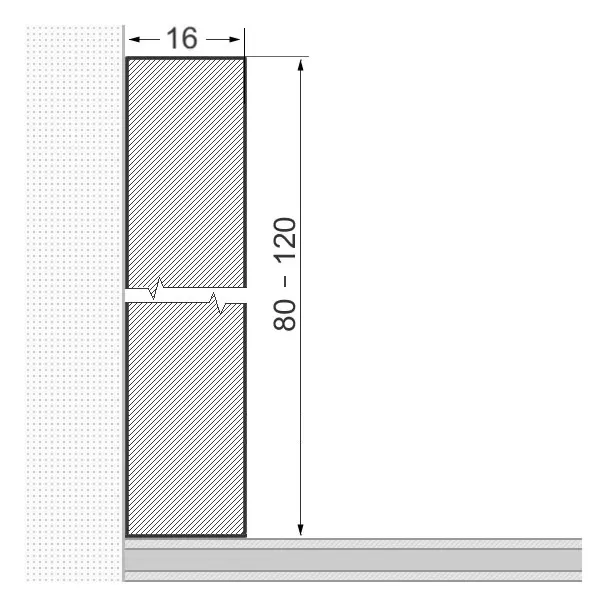 Massivholz-Sockelleiste 100x16mm Vierkant - Eiche geölt