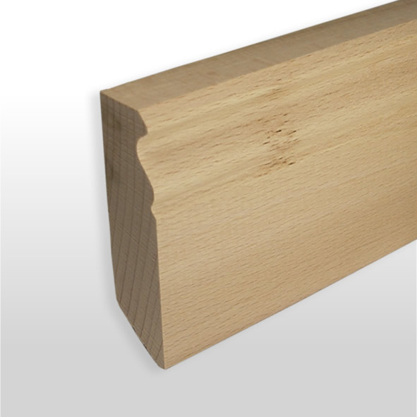 Sockelleiste Berliner Profil 80mm - Buche roh