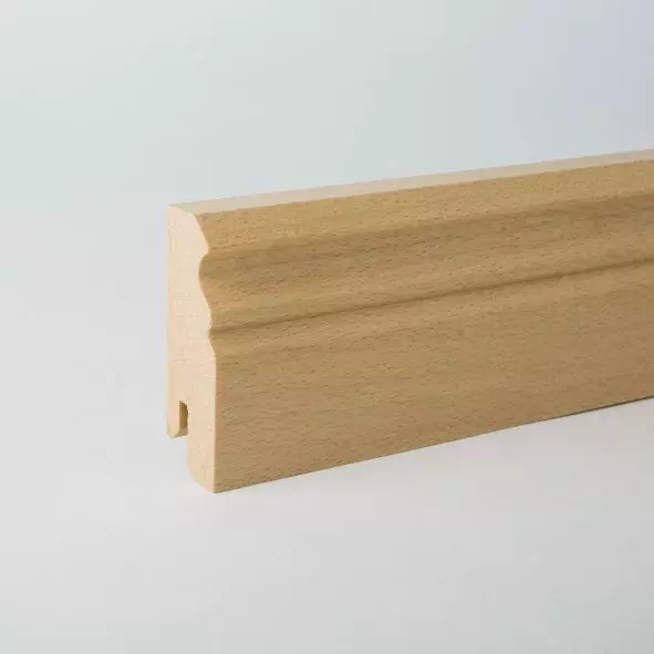 Sockelleiste Berliner Profil 80mm - Buche gelackt