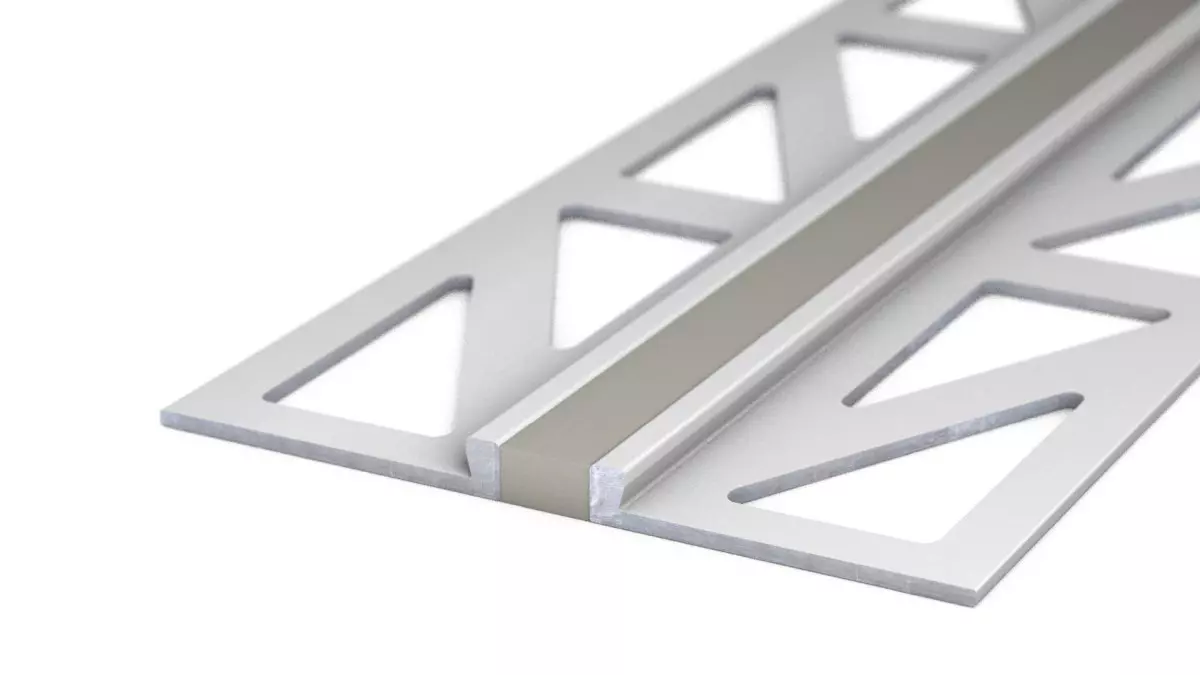 Aluminium-Dehnfugenprofil - Silikon-Fuge - für 2,5mm Beläge - Grau 3m