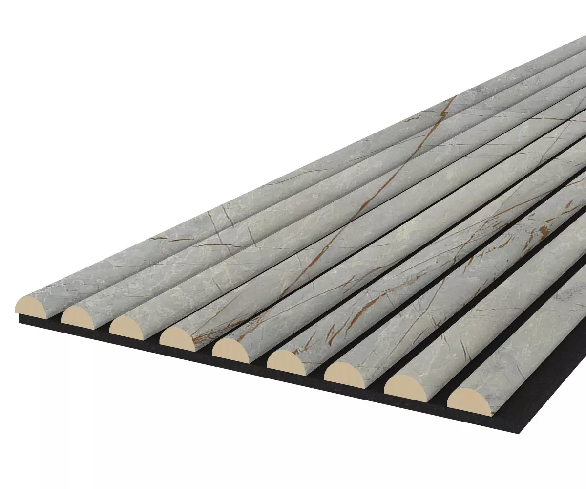 Akustikpaneel WAVE - Filzfarbe Schwarz 2600x400mm - verschiedene Farben