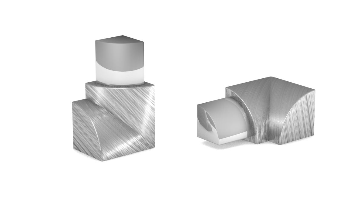 Prinz acier inoxydable-angle intérieur pour profilé quart-de-rond 6 mm - Acier inoxydable brossé