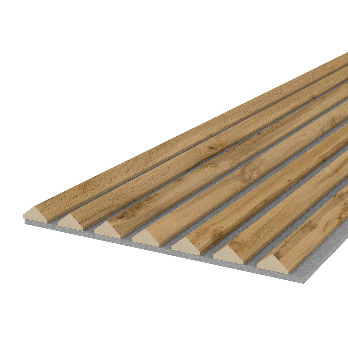 Échantillon K2 - Chêne sauvage - Feutre Acoustique Gris