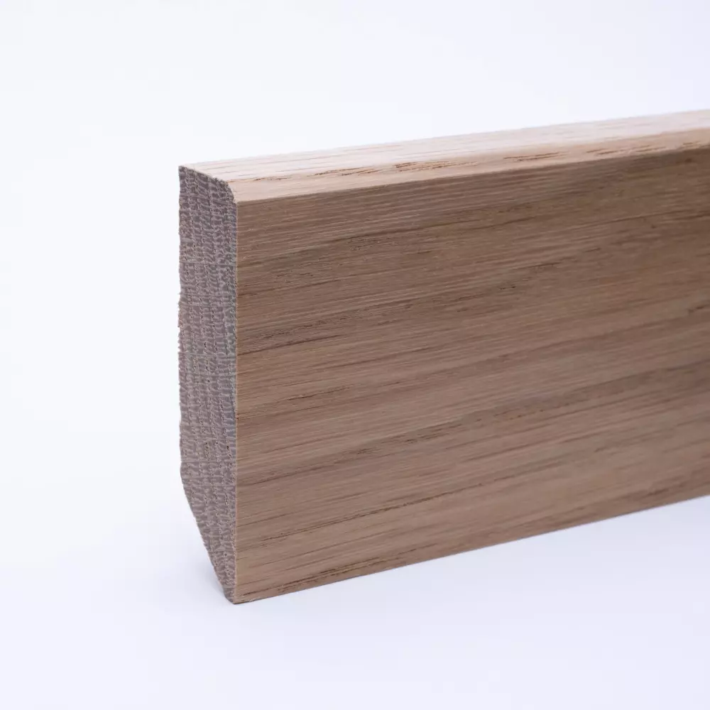 29 lfm Leiste massiv Eiche 60 x 16 mm lackiert, gefast