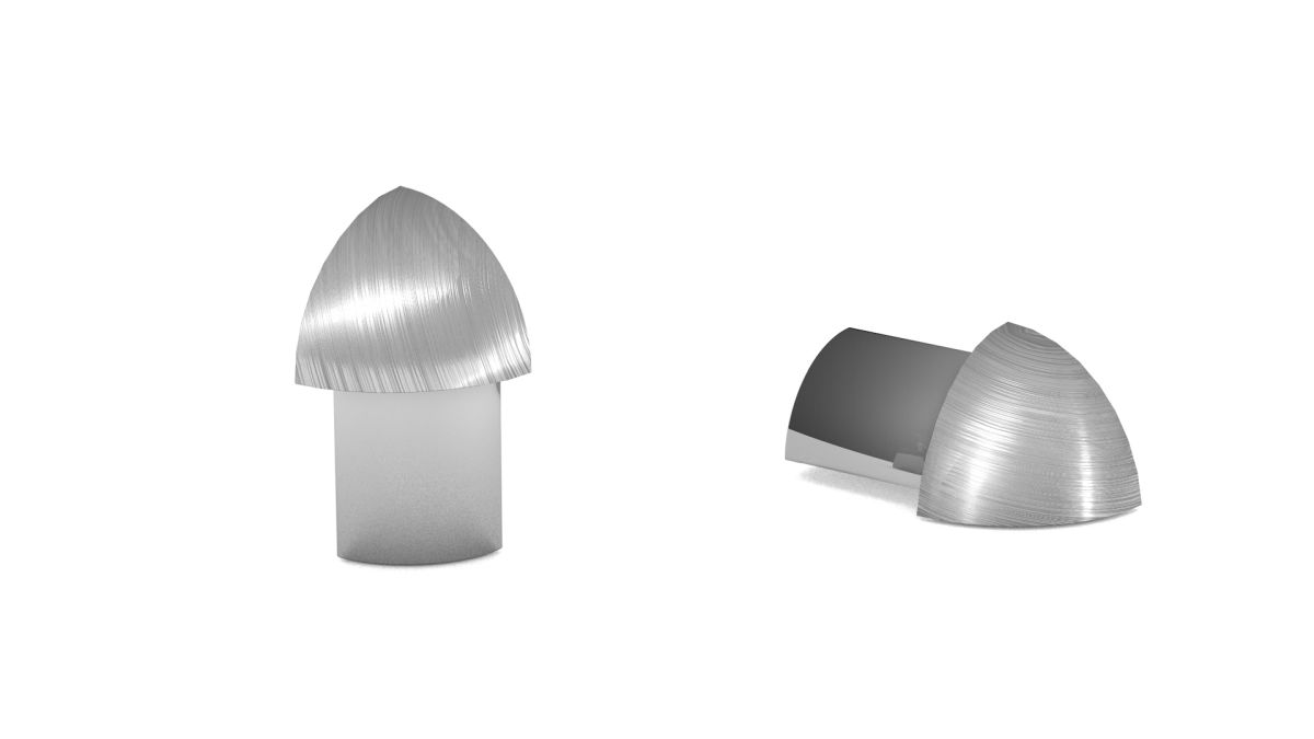 Prinz acciaio inox-angolo esterno per profilo quarto di tondo 12,5 mm - Acciaio inox spazzolato