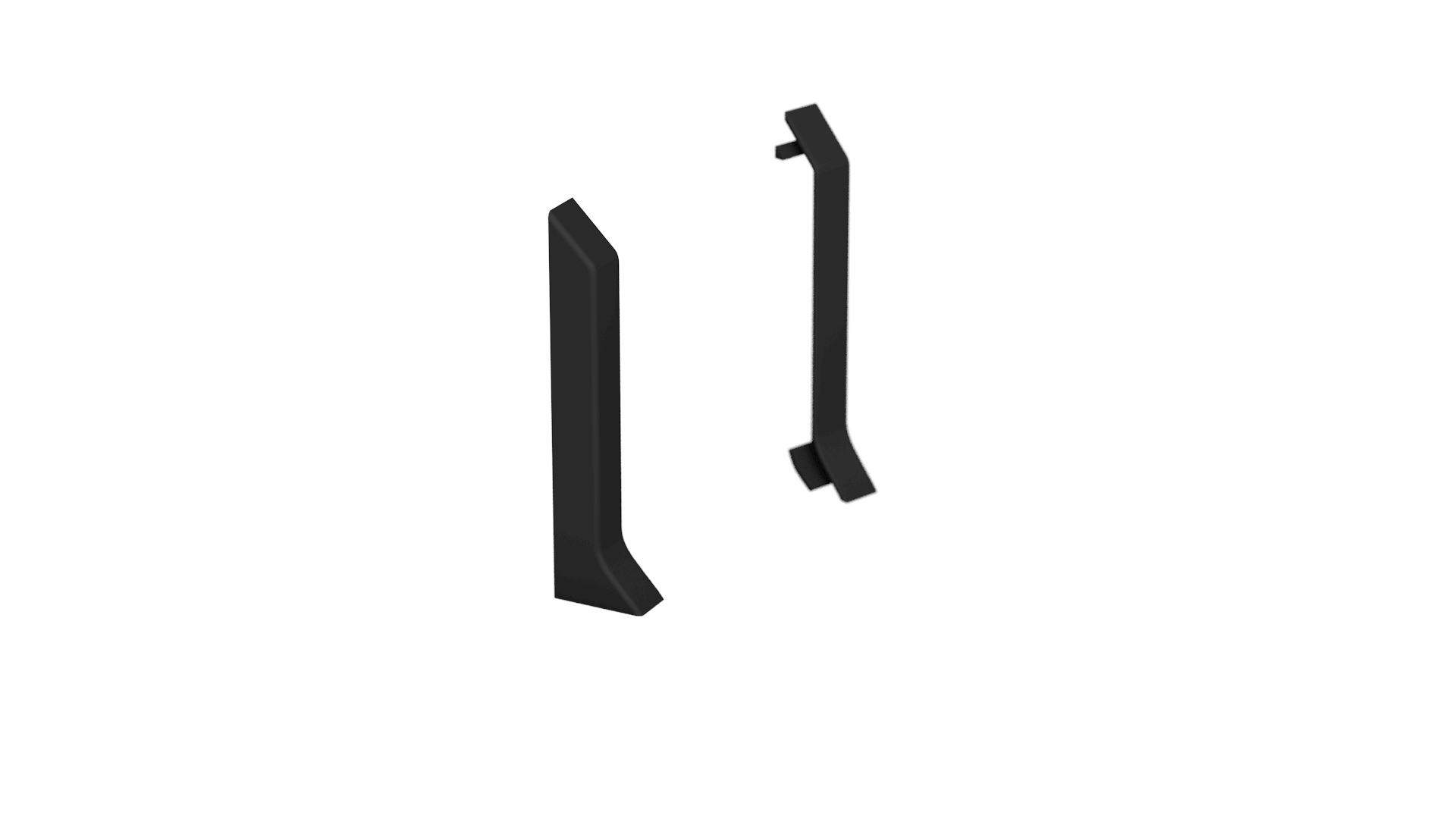 Endstücke für Hartschaum-Sockelleiste 811 Schwarz