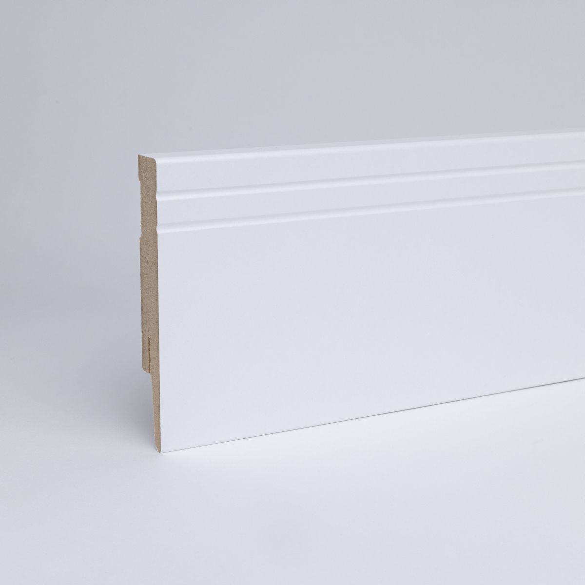 Plinths avec profil cottbusser en MDF 100 mm blanc