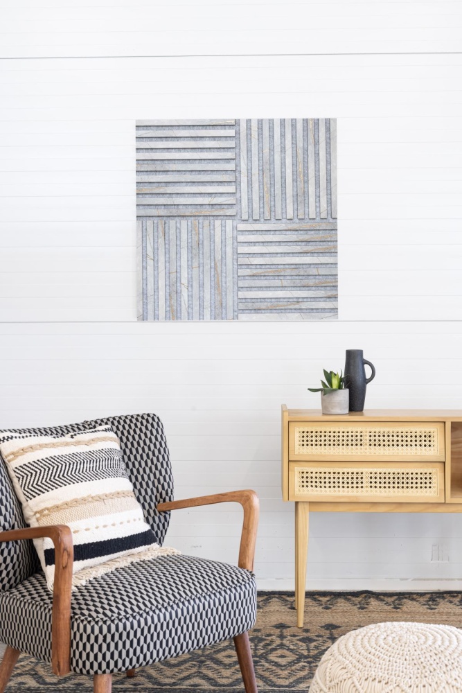 Panneau acoustique Acoustic+ Golden Stone 400 x 400 mm - feutre acoustique gris