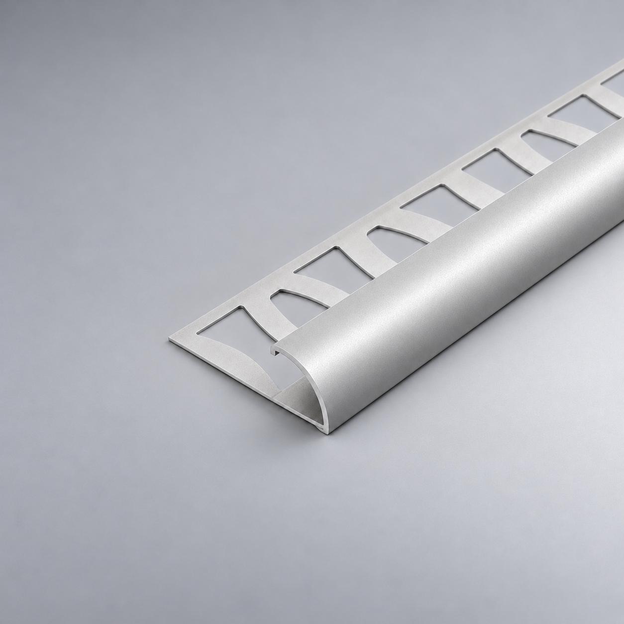 Profilo a quarto di cerchio in alluminio “tipo R” 10mm - argento