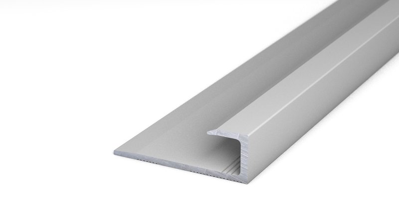 Profilé de finition en aluminium n° 147, 27 x 9,4 mm - Argent 270 cm