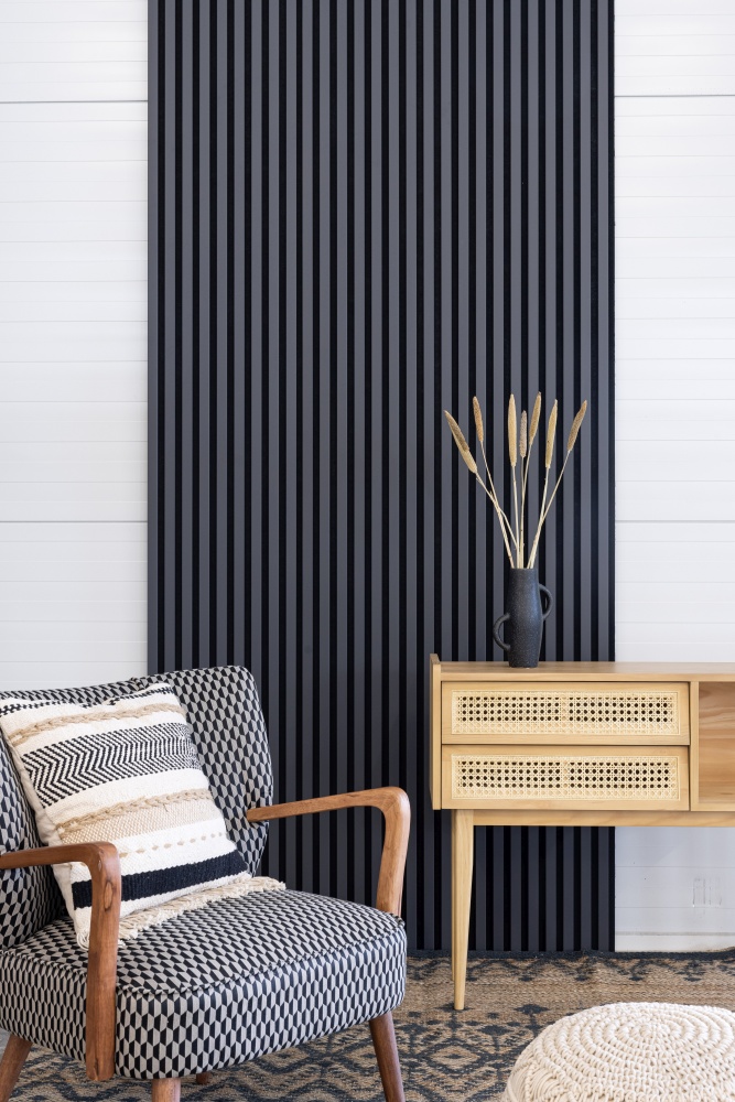 Acoustic+ Akustikpaneel Grau-Anthrazit 2400 x 600 mm - Akustikfilz Schwarz