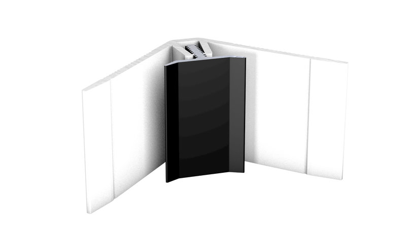Équerre intérieure MuraTec en aluminium, noir - pour épaisseurs de revêtement 3,0 - 5,0 mm