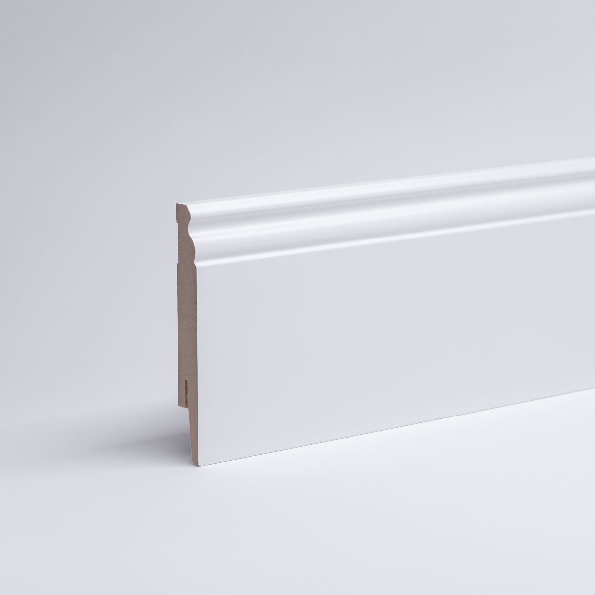 Plinthes avec doucine en MDF 120 mm blanc