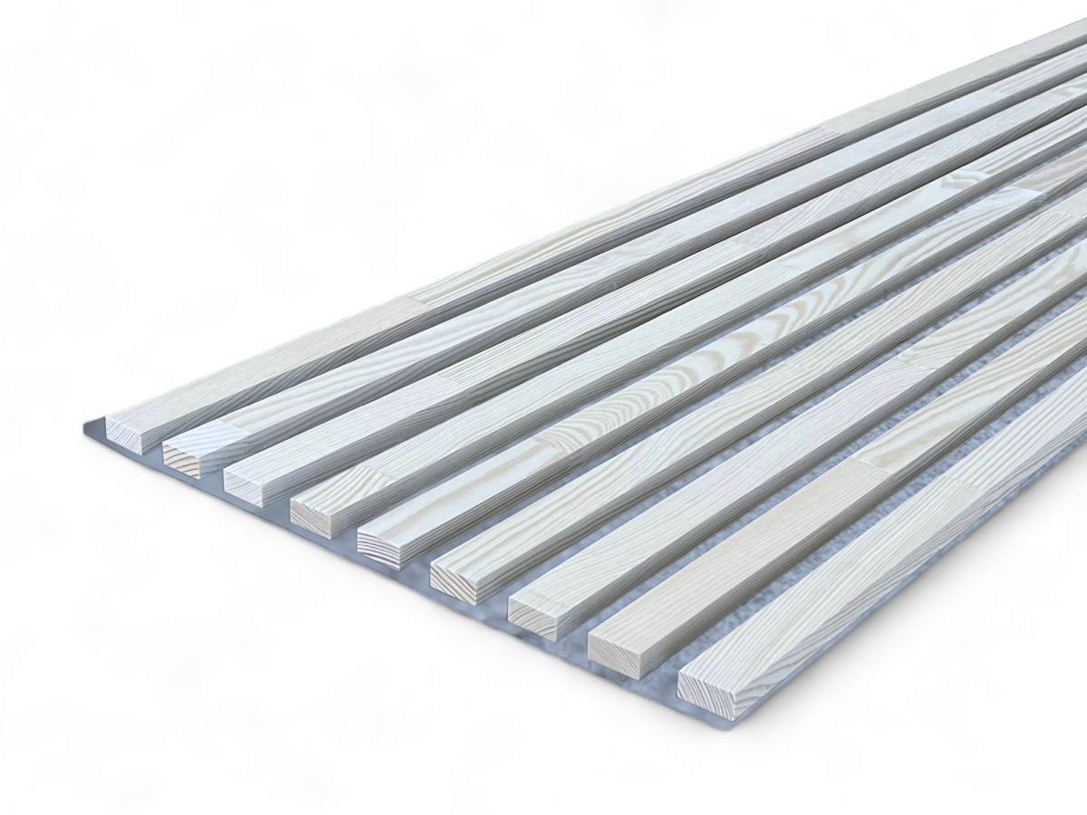 Panneaux acoustiques gris massifs 2600 x 400 mm Pin - Light White