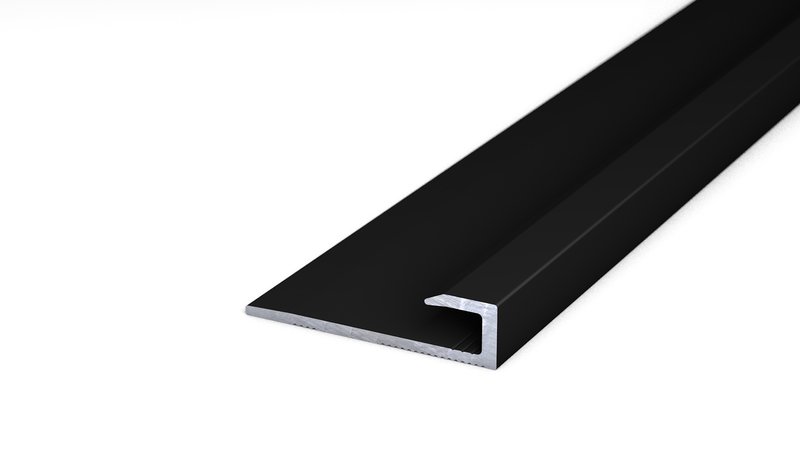 Profilé de finition en aluminium n° 212. 27 x 6,4 mm - Noir 270 cm