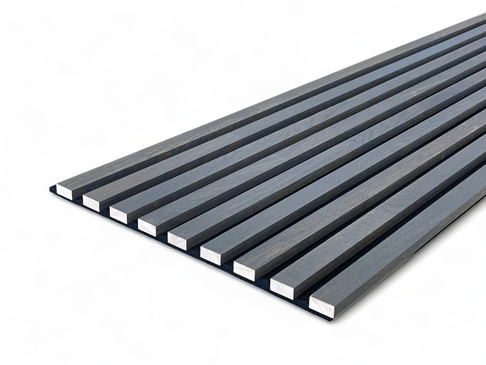 Panneaux acoustiques en bois massif 2600 x 400 mm chêne naturel - Mountain Grey