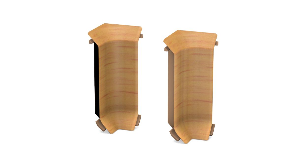 Prinz angles intérieurs - Plastique. pour hartschaum-plinthe 60 mm. - N° 811 - Hêtre