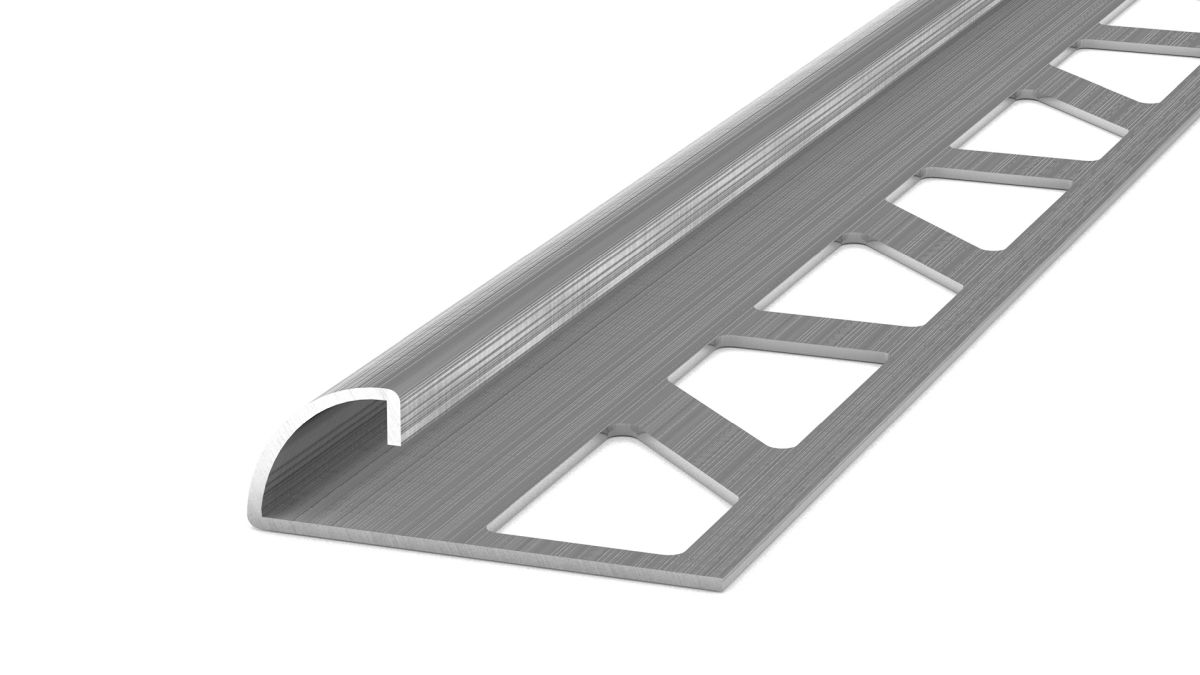 Prinz profilé quart-de-rond 11 mm - N° 756 - Acier inoxydable brossé - 250 cm