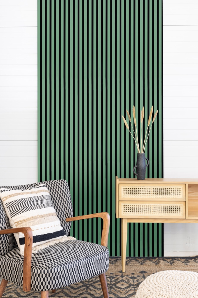 Acoustic+ Akustikpaneel Mint 2400 x 600 mm - Akustikfilz Schwarz