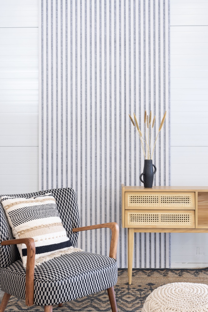 Acoustic+ Akustikpaneel Eiche Vintage 2400 x 600 mm - Akustikfilz Grau