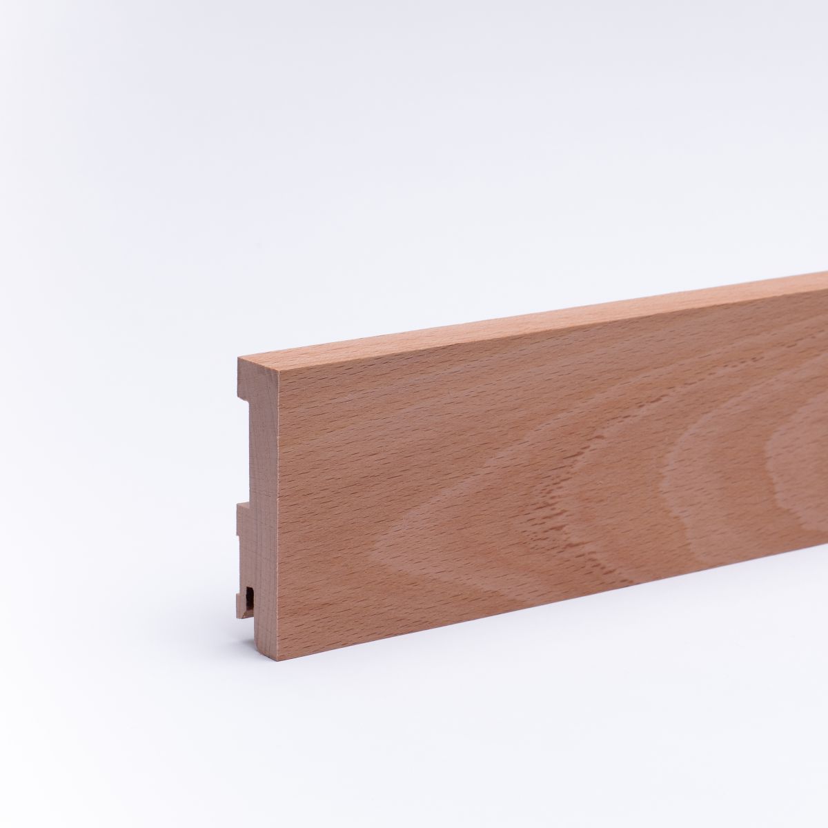 Plinthe en bois véritable carré 80mm hêtre huilé