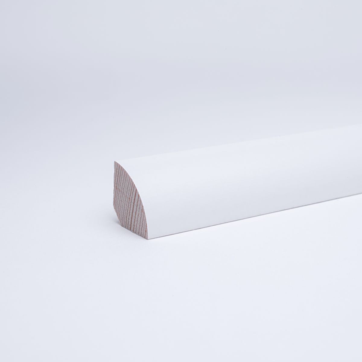 Plinthe de finition en bois massif 14 x 14  mm - laqué blanc RAL9016