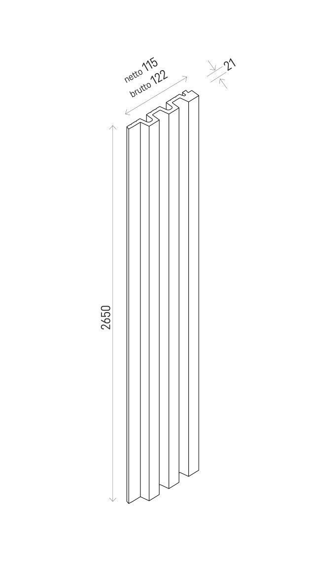 Paneles de pared VOX Linerio M-Plus-Line - negro