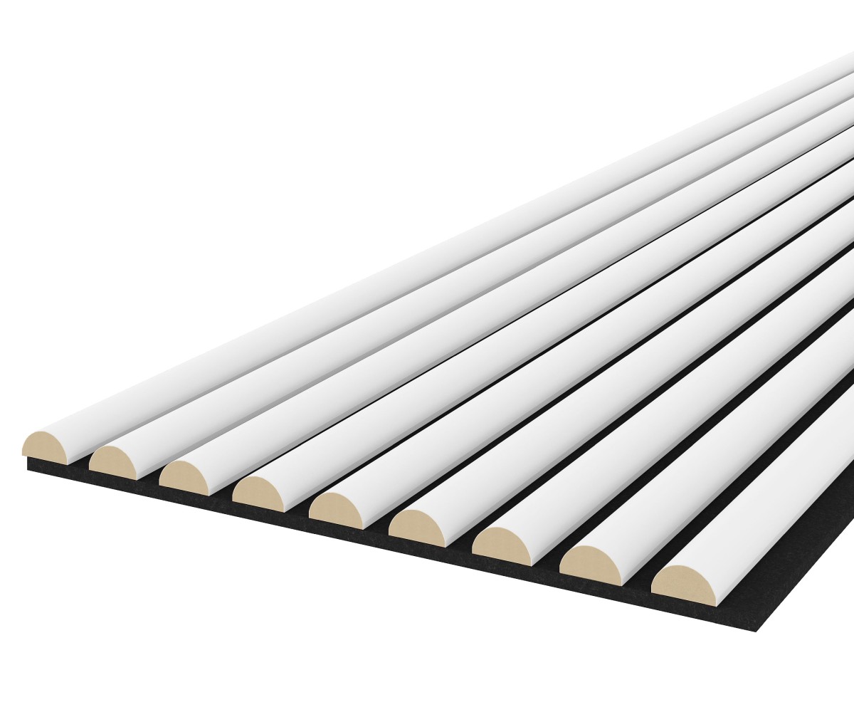 Panneau acoustique WAVE 2600 x 400 mm - Feutre acoustique noir - White