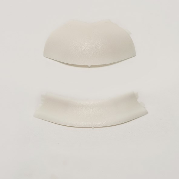 Angle extérieur pour plinthes flex pour revêtement du sol blanc