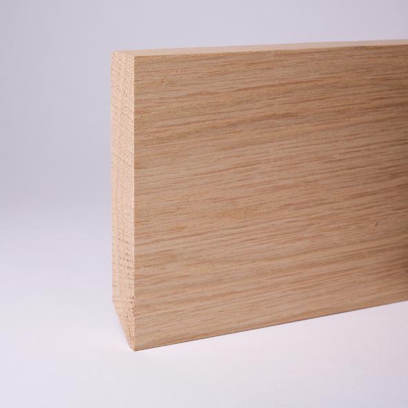 Plinthe en bois véritable carré 120mm chêne naturel