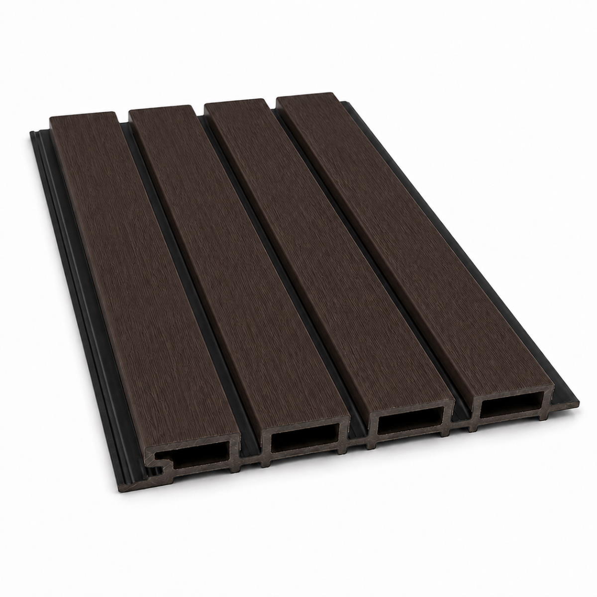 Muestra | Panel de pared para exteriores de WPC - Marrón oscuro