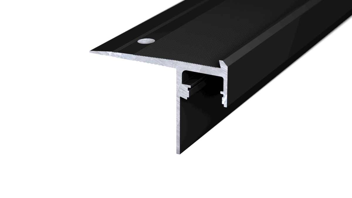 Profil LED nez de marche 219 noir - 2.50m