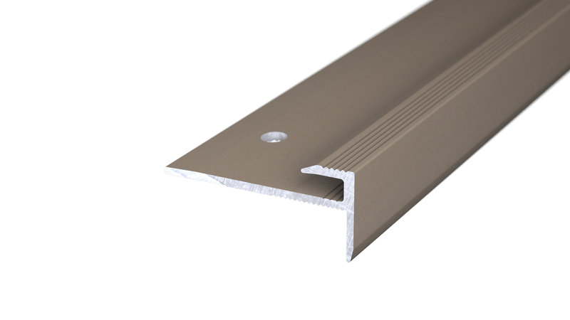 Prinz perfil de borde de escalón 29 x 13 mm - N.º 177 - Acero inoxidable mate - 100 cm