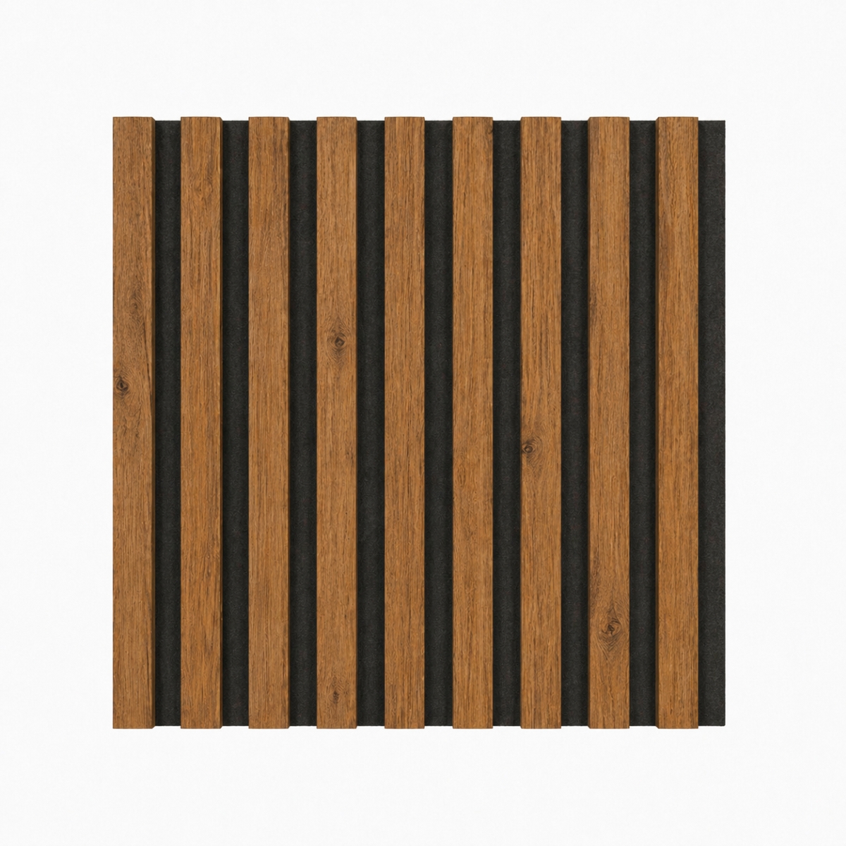 Panel acústico Acoustic+ roble rústico 400 x 400 mm - Fieltro acústico negro